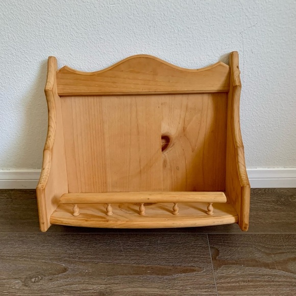 Vintage Wooden Rack Shelf Storage